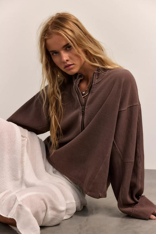 We The Free Celeste Quarter Zip - Mochachinno
