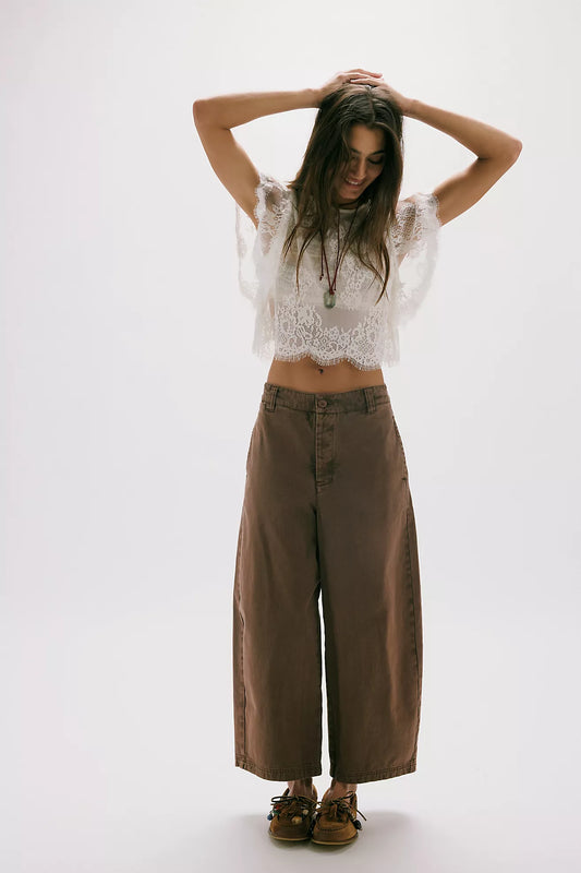 We The Free Lay Down Chino Trousers - Brownie