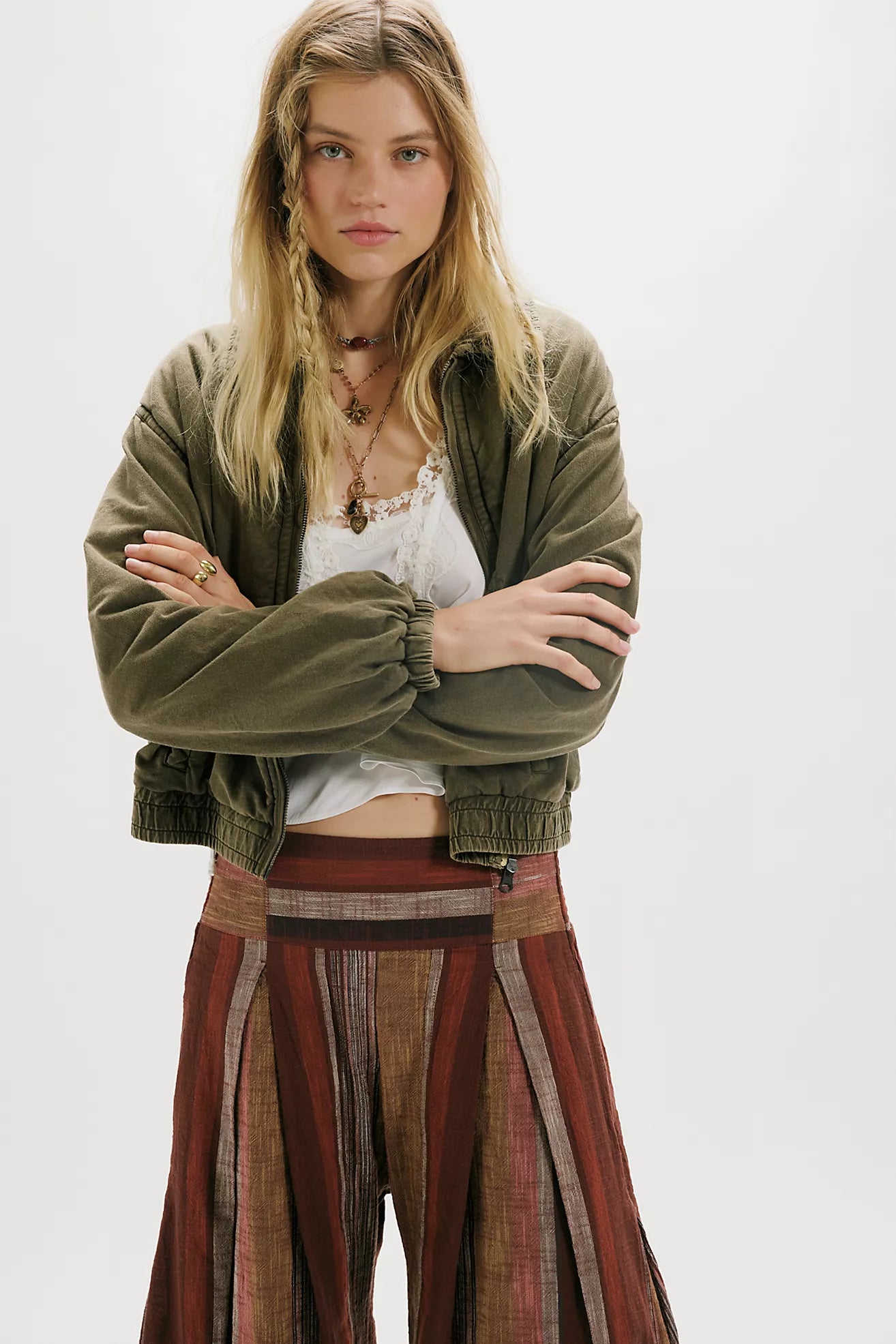 FP One Birdie Washed Jacket - Olive Green
