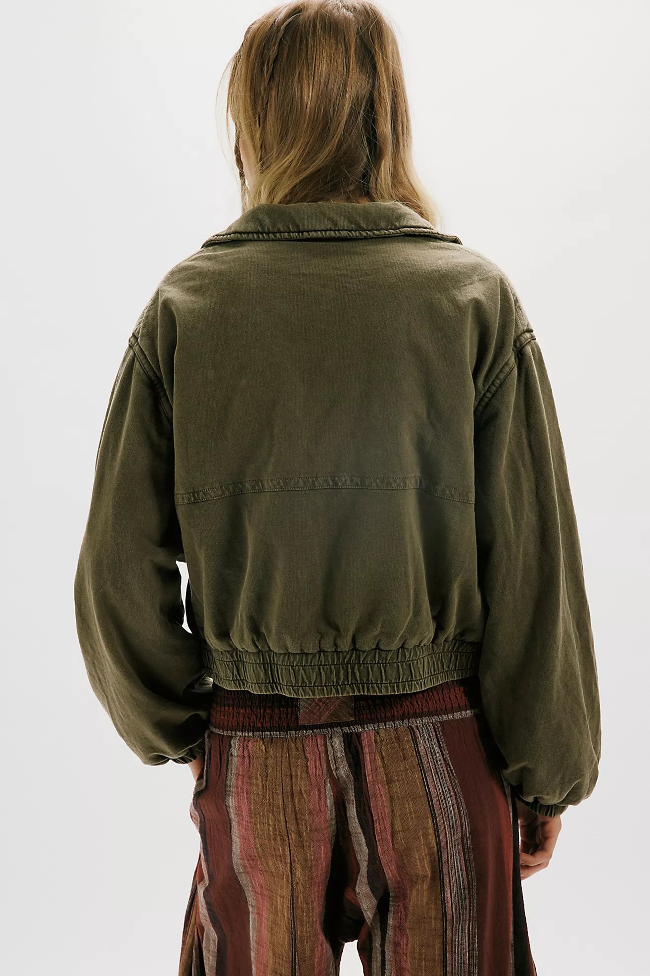 FP One Birdie Washed Jacket - Olive Green