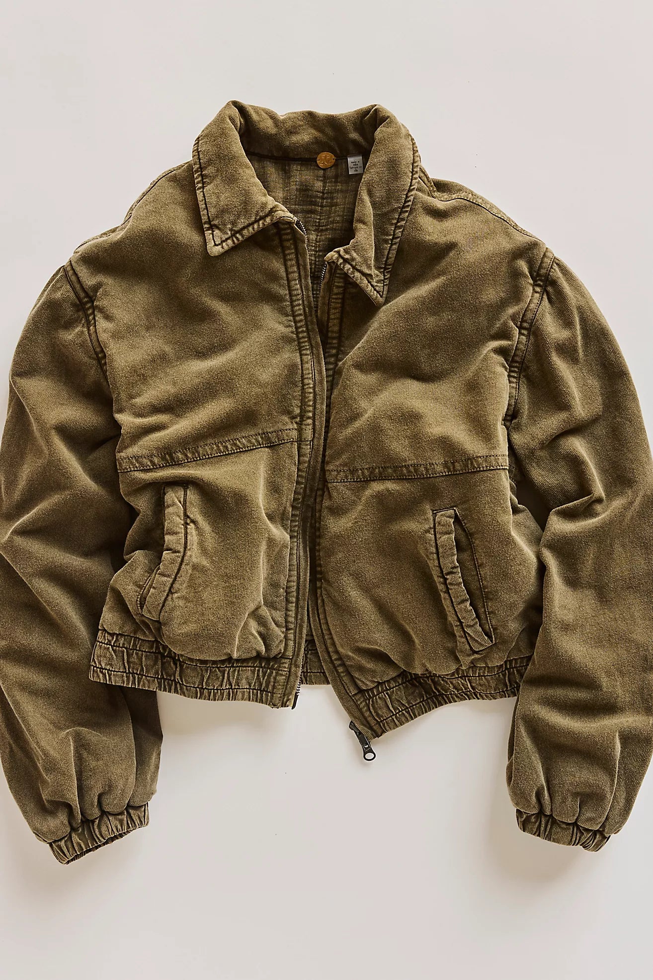 FP One Birdie Washed Jacket - Olive Green