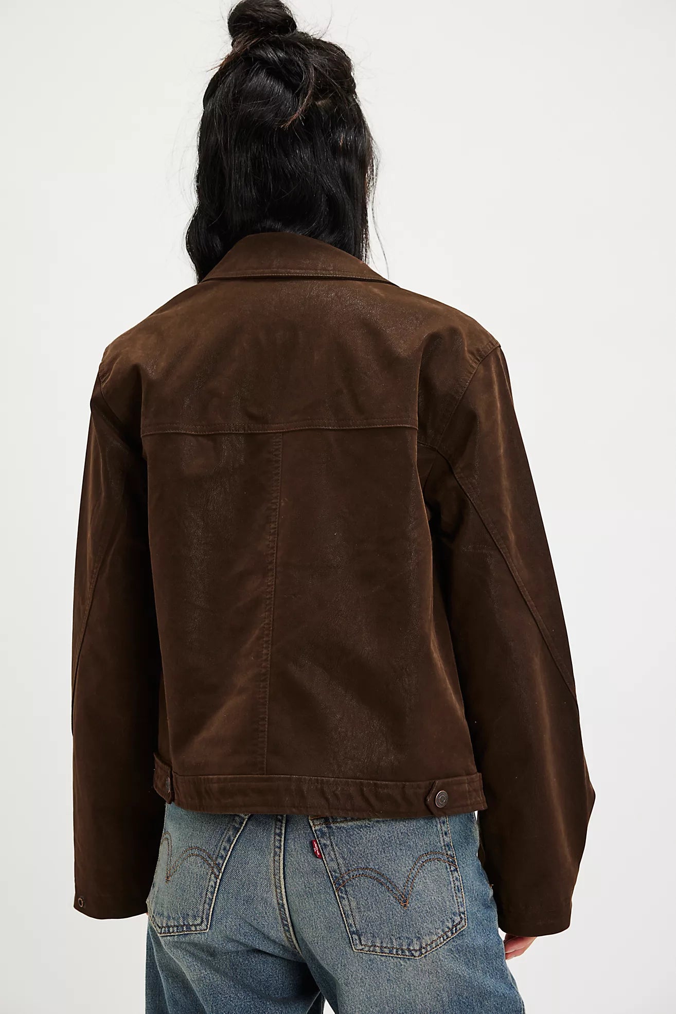 We The Free Blair Vegan Suede Jacket - Chocolate Torte