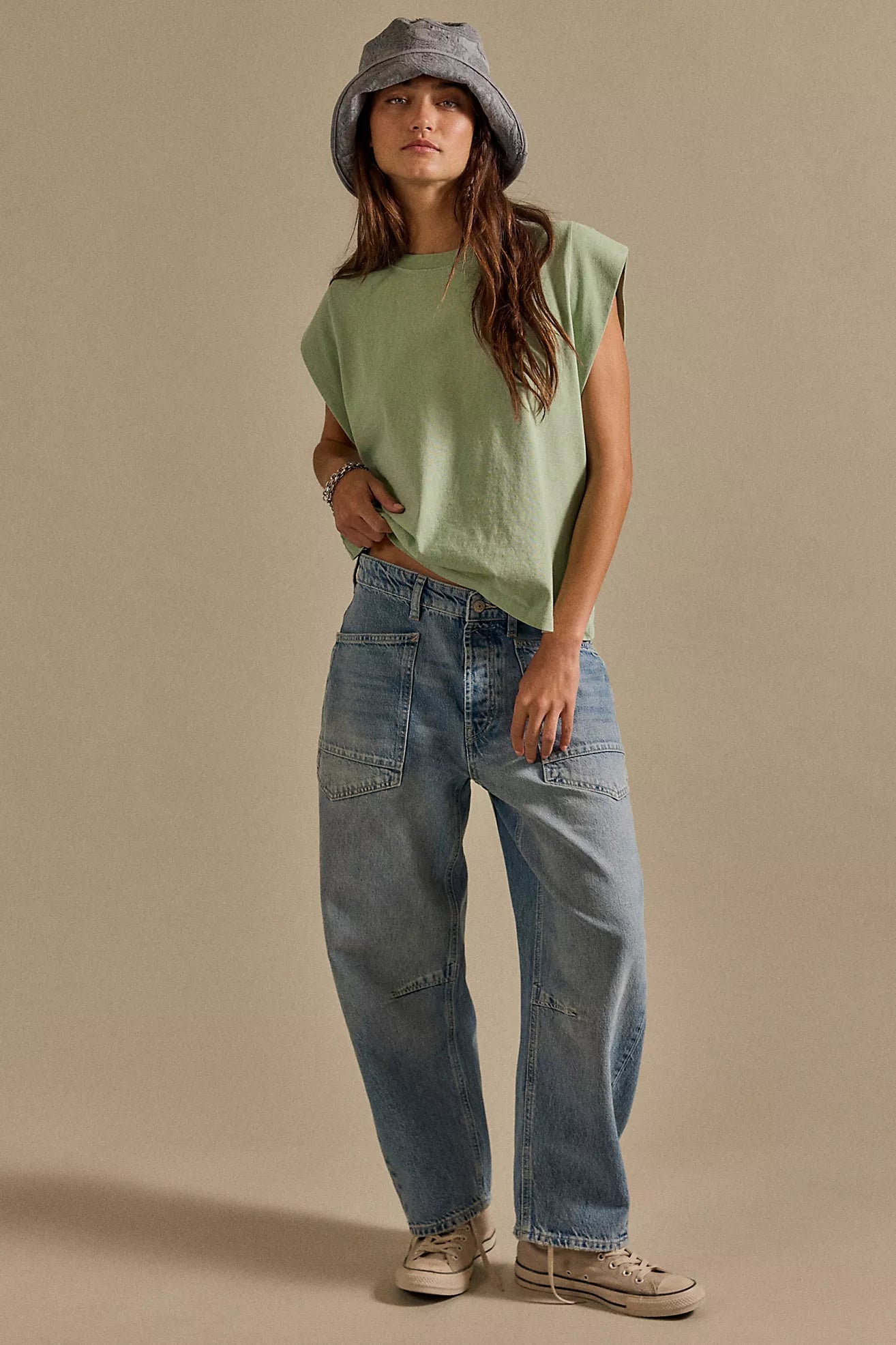 We The Free Minimalist Moxie Barrel Jeans - Country Fair