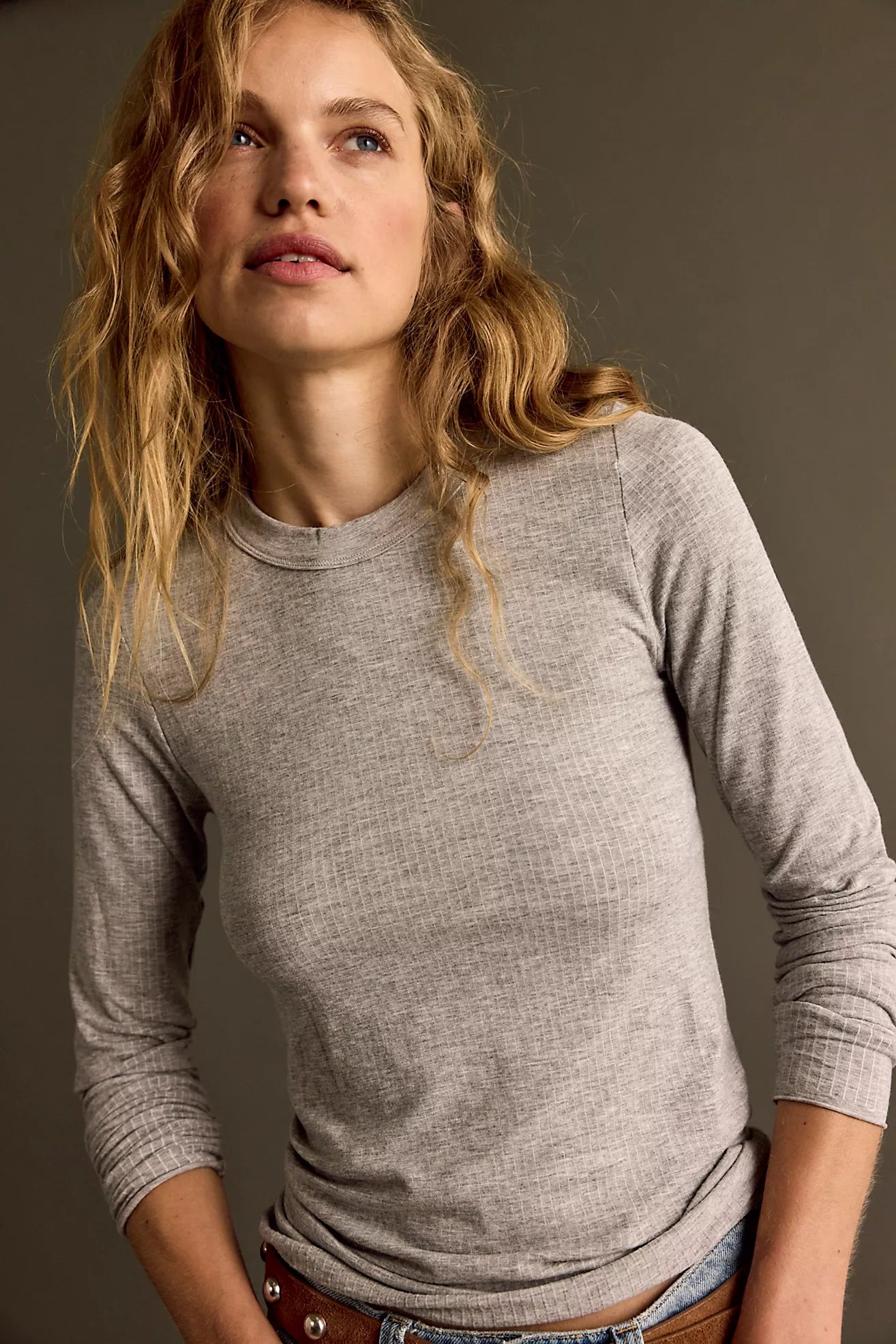 Heather Grey So Soft Seamless Modal Long Sleeve