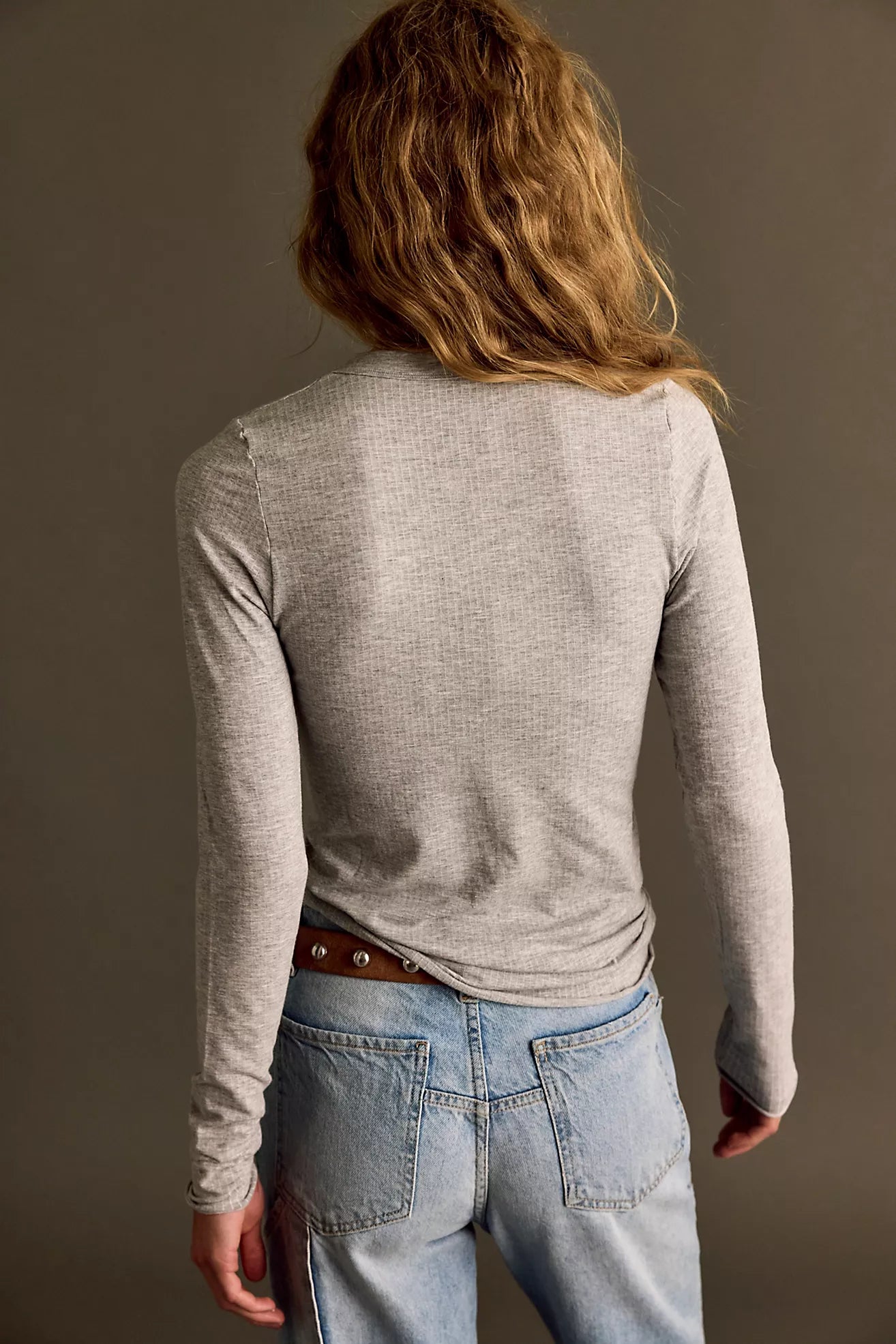 Heather Grey So Soft Seamless Modal Long Sleeve