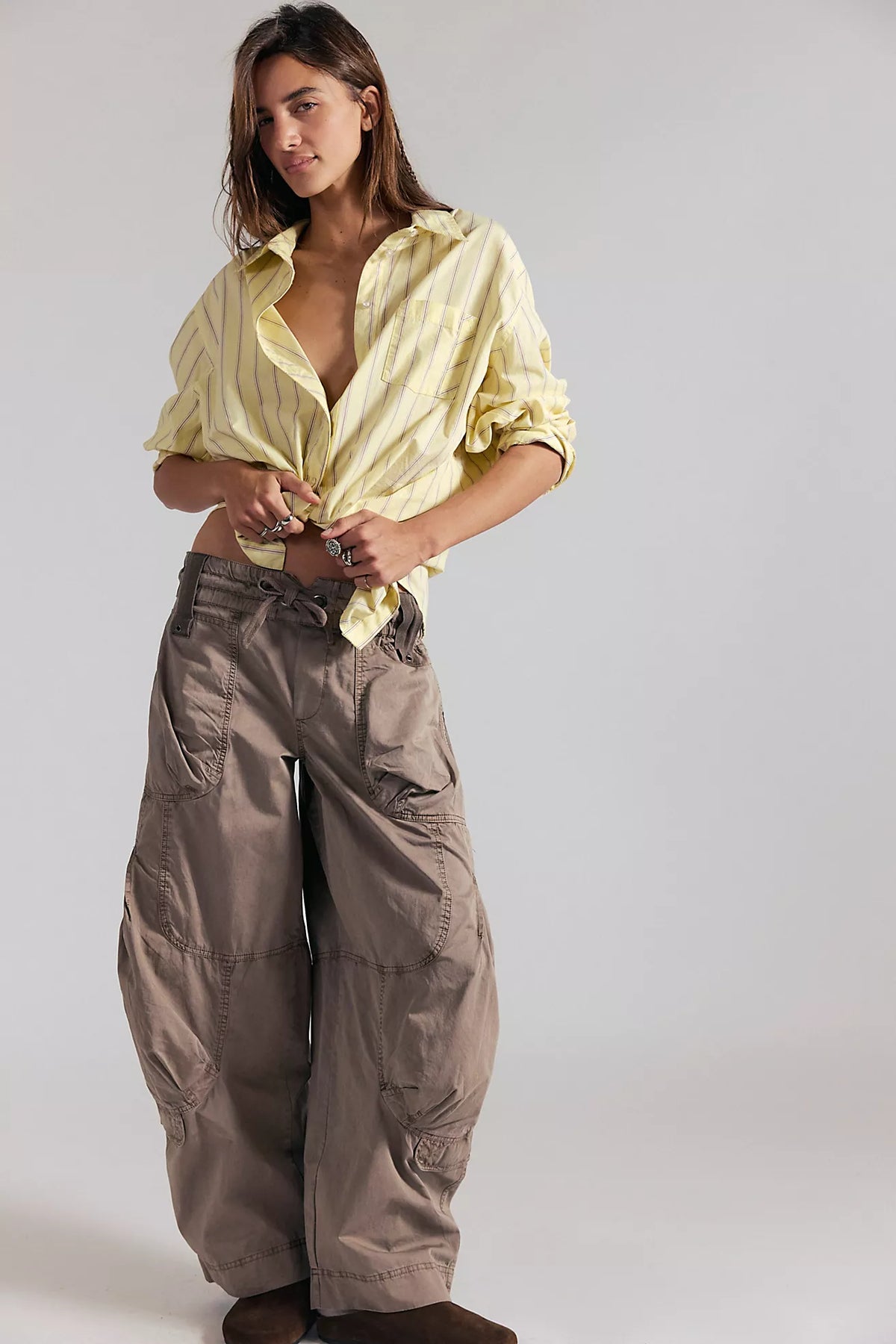 Dusted Cocoa We The Free Onset Pull-On Cargo Pants