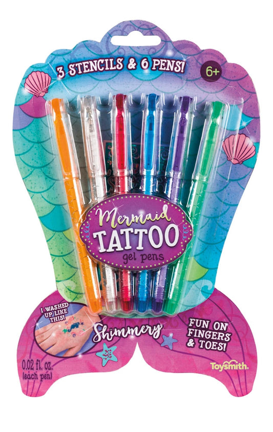 Mermaid Tattoo Gel Pens with Stencils