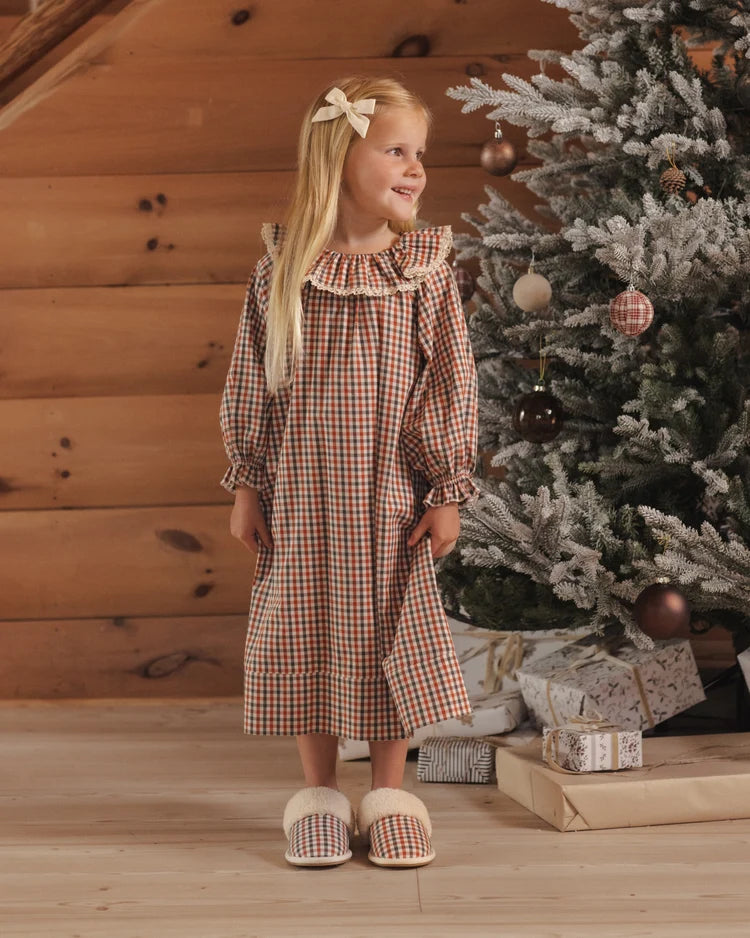 Girl's Nightgown Holiday Gingham