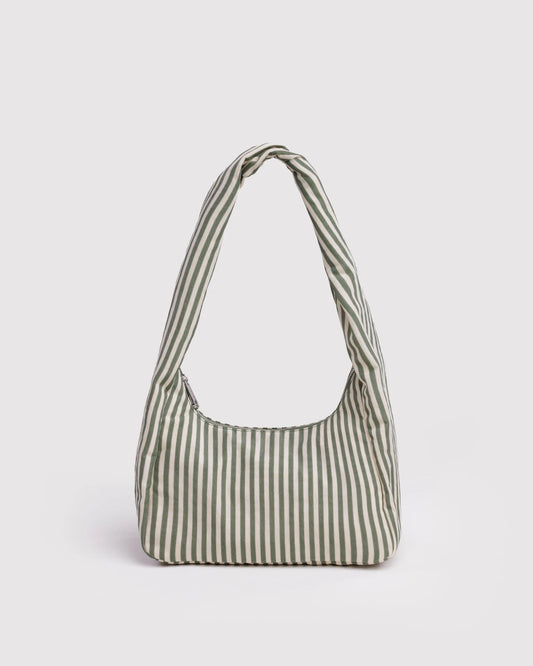 Small Nylon Meringue Bag - Sage Stripe