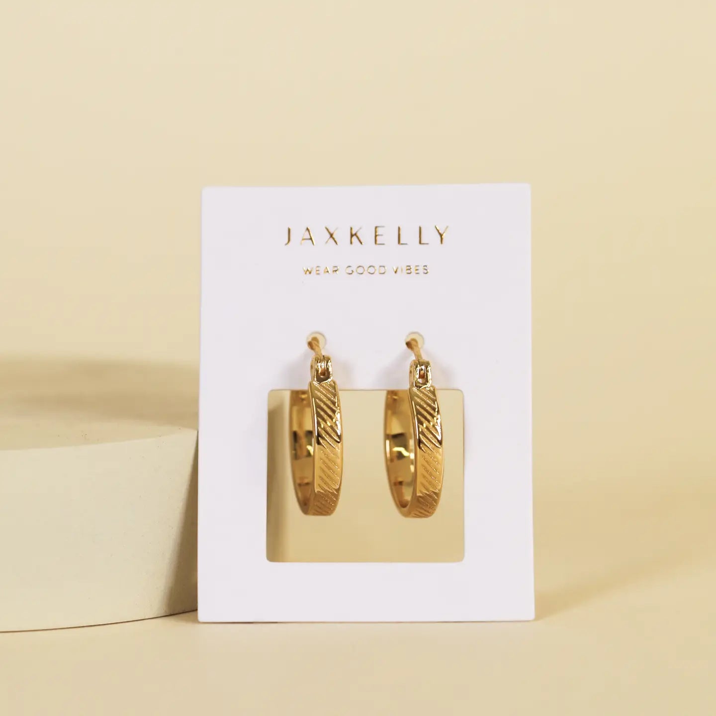 Gold Hoop - Textured - Earrings