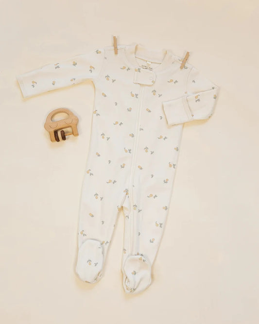 Zip Long Sleeve Sleeper Footie Pears