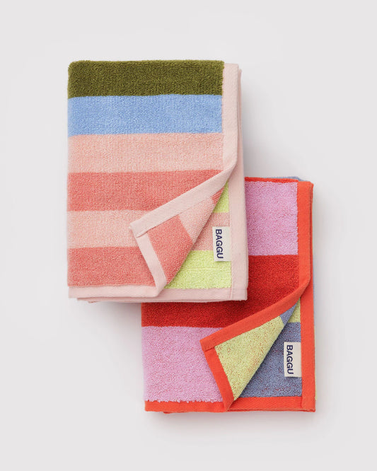 Hand Towel Set of 2 (Pool Stripe Mix)