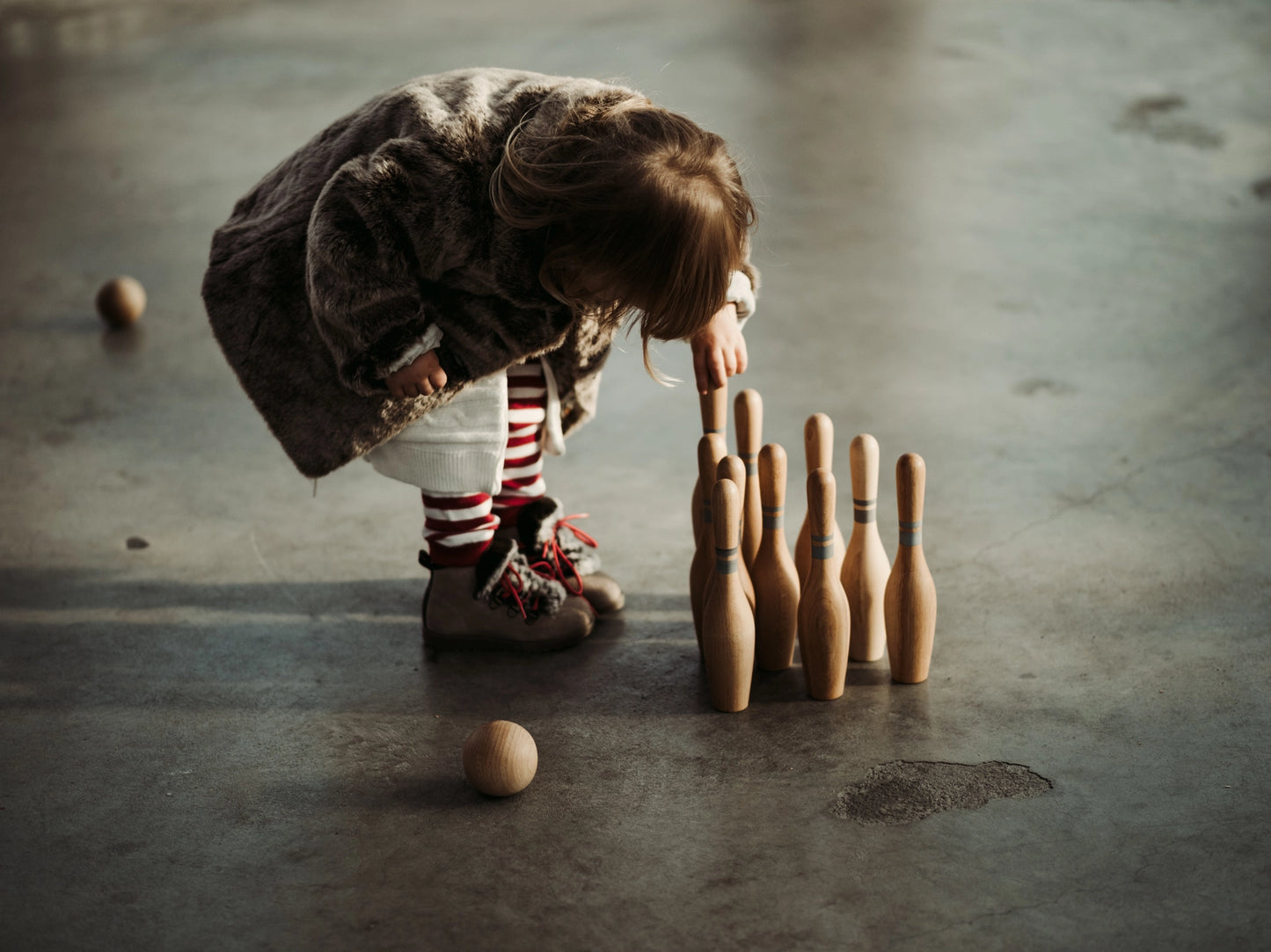 Wooden Bowling Set