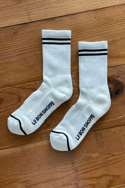 Boyfriend Socks | Classic White