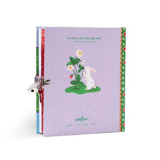 Strawberries Hardcover Diary with Lock and Key