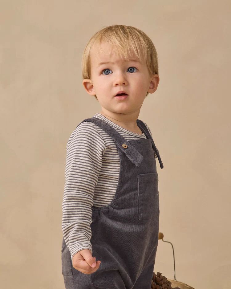 Waffle Long Sleeve Bodysuit Midnight Microstripe