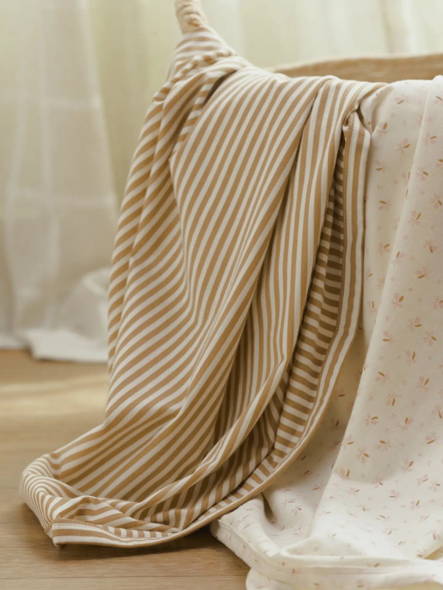 Baby Swaddle || Honey Stripe