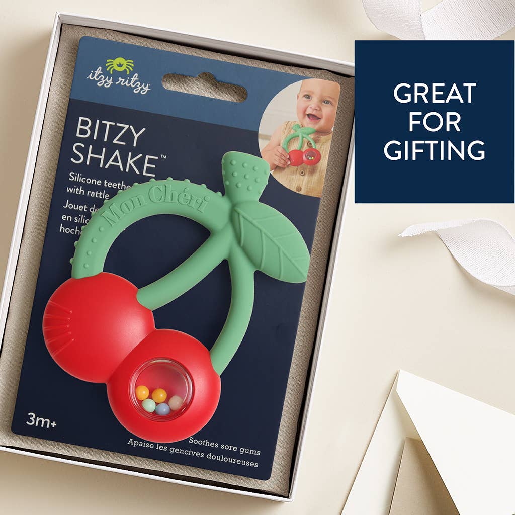Cherry Silicone Teether with Rattle
