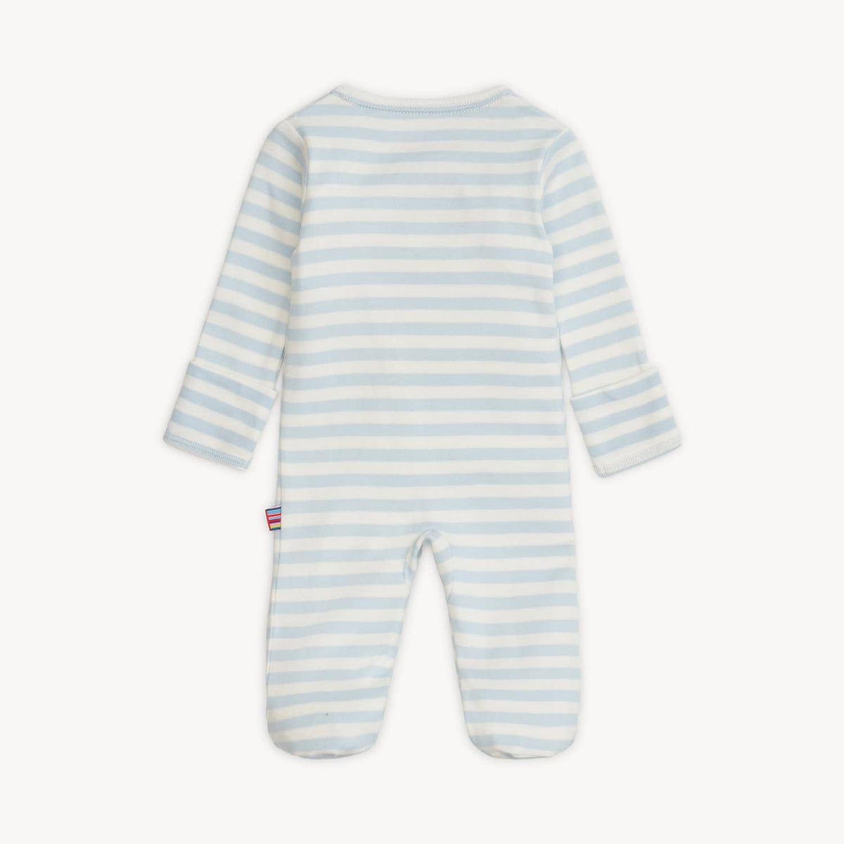 Blue Stripe Organic Cotton Magnetic Footie
