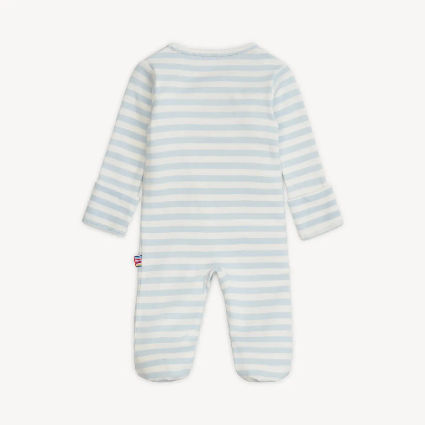Blue Stripe Organic Cotton Magnetic Footie