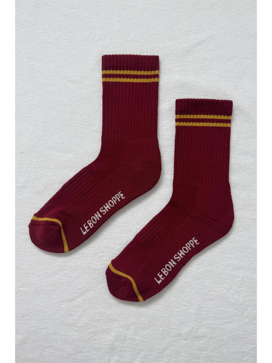 Boyfriend Socks (Cardinal)