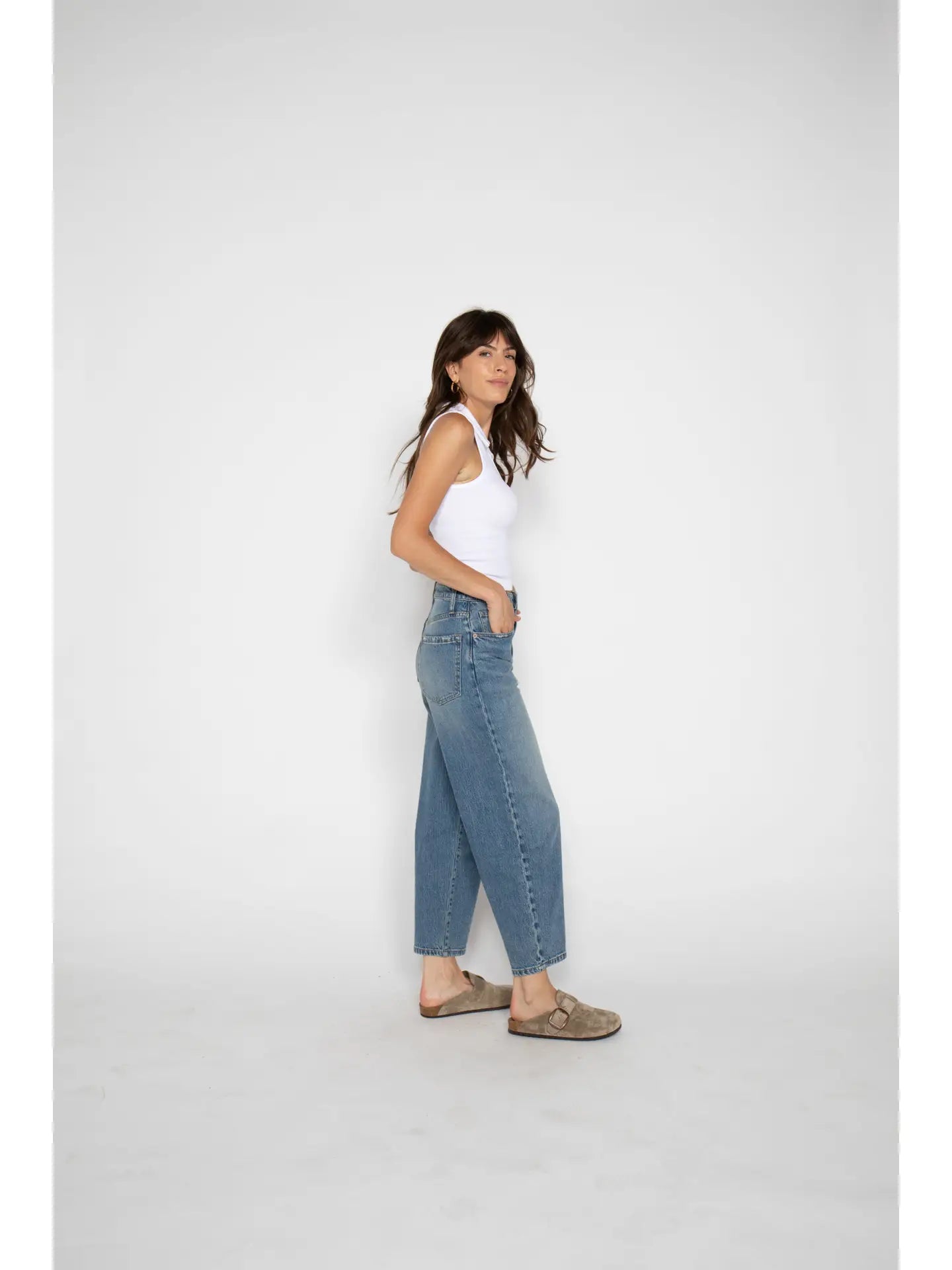 Harlow High Rise Barrel Jean, Vintage Denim Indigo