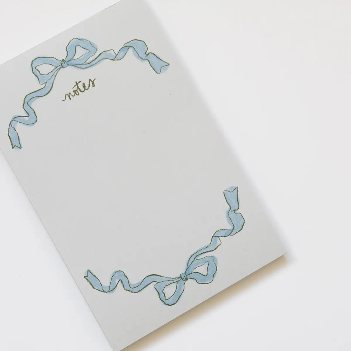 Blue Ribbon Bow Notepad