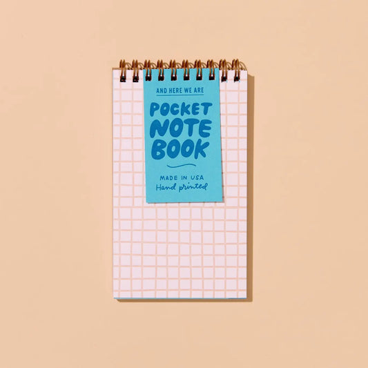 Checks Letterpress Pocket-Size Spiral Notebook