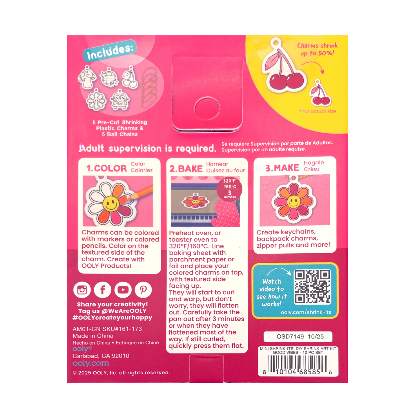 Mini Shrink-Its! DIY Shrink Art Kit - Good Vibes