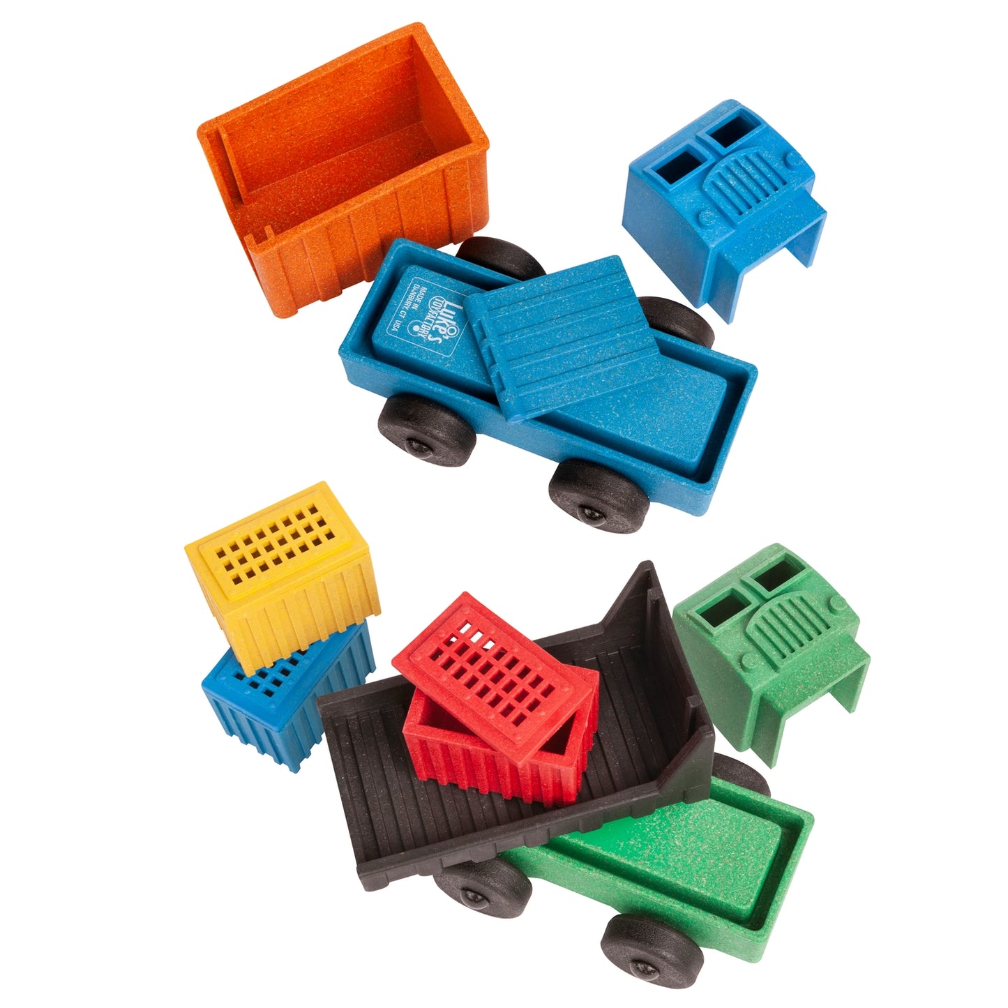 Cargo and Dump Truck Puzzle Toy 2 Pack