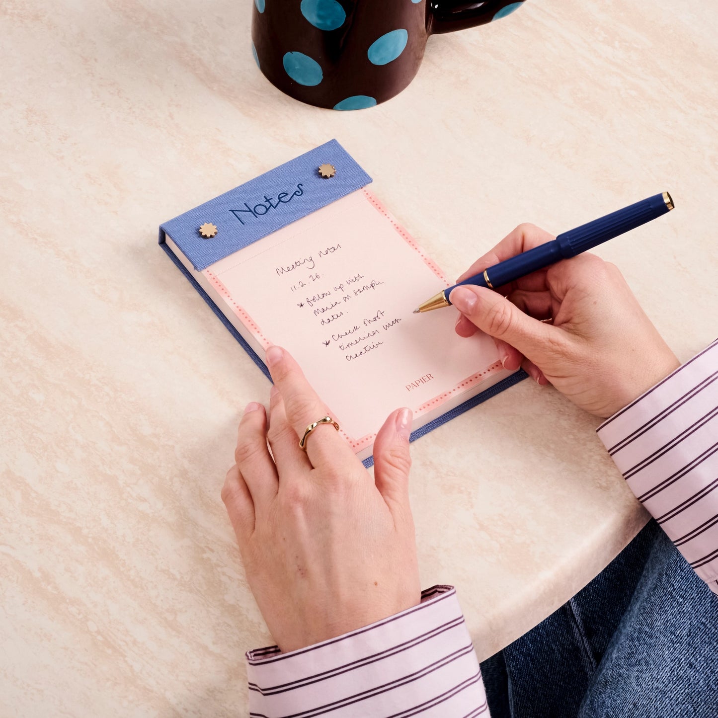 Fabric Hardcover Notepad - Solar Power