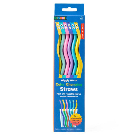 Wiggly Worm Color Changing Straws