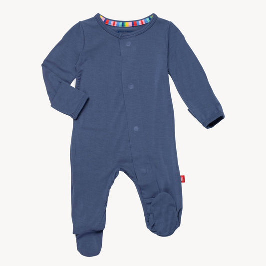 Dark Blue Magnetic Waffle Footie