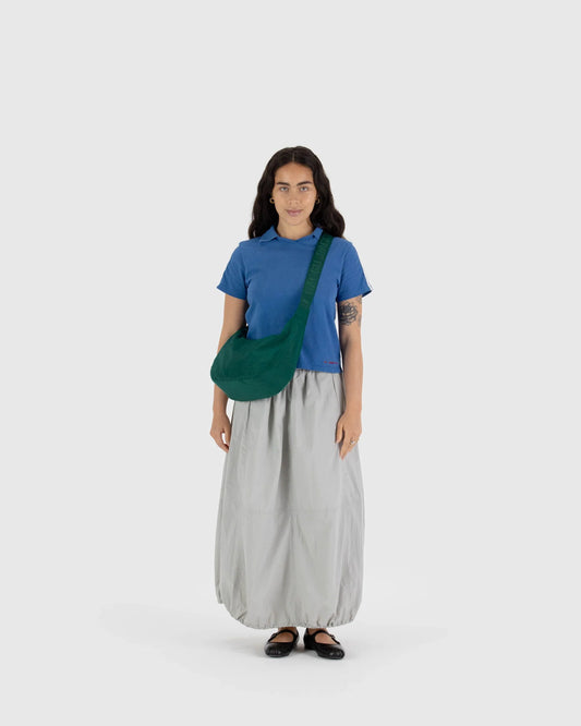 Medium Nylon Crescent Bag | Cypress