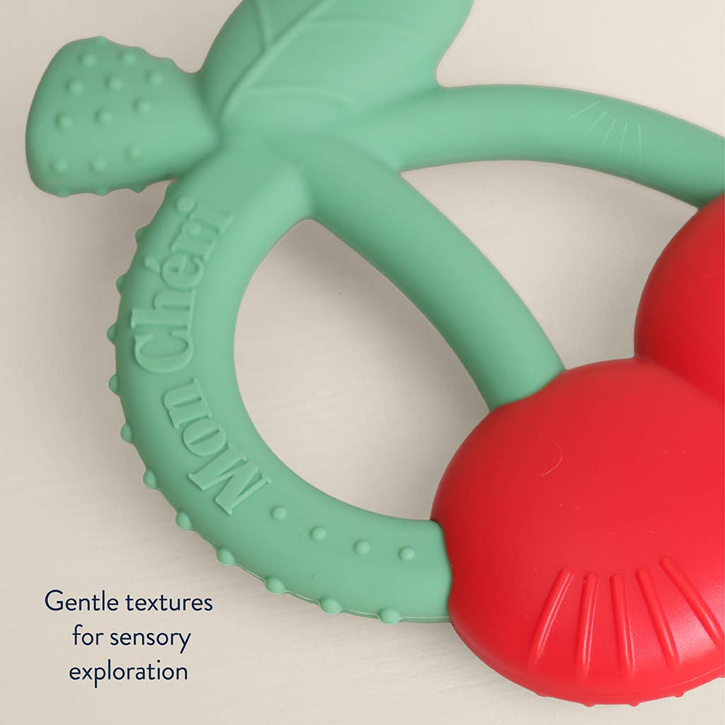 Cherry Silicone Teether with Rattle