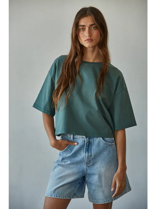 Relaxed Everyday Tee (Hunter Green)