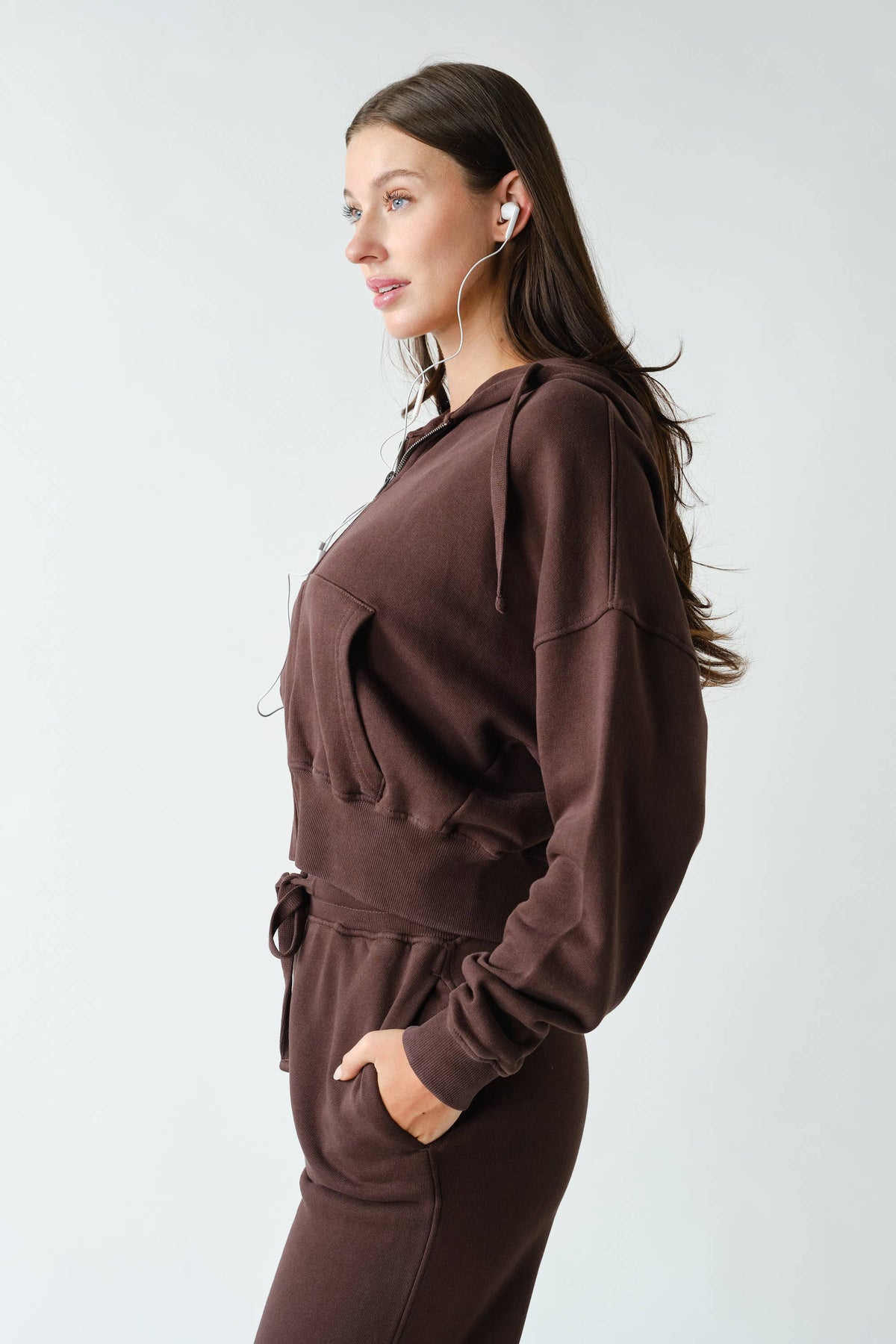 Chocolate Mineral Wash Hoodie