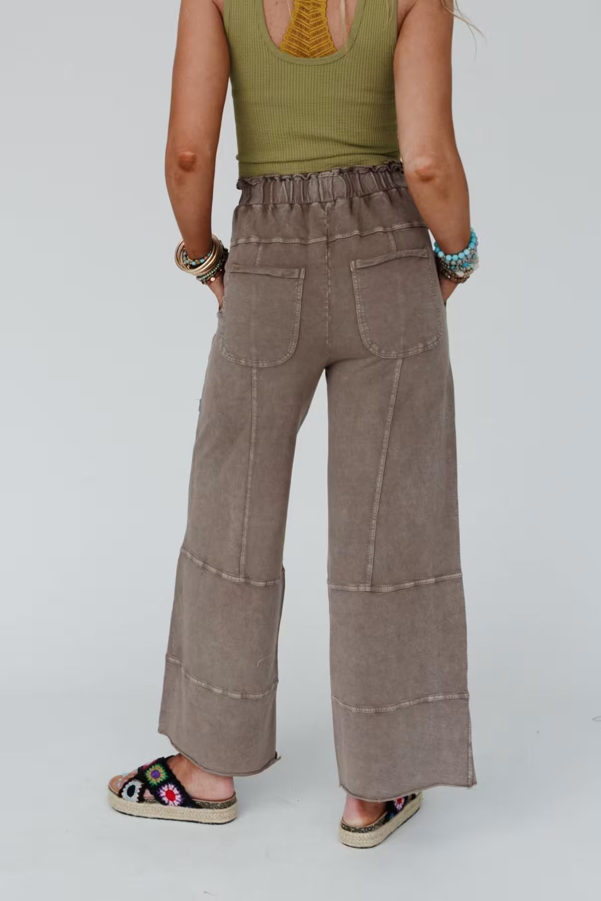 Lucky One Wide Leg Full Pant (Mocha)