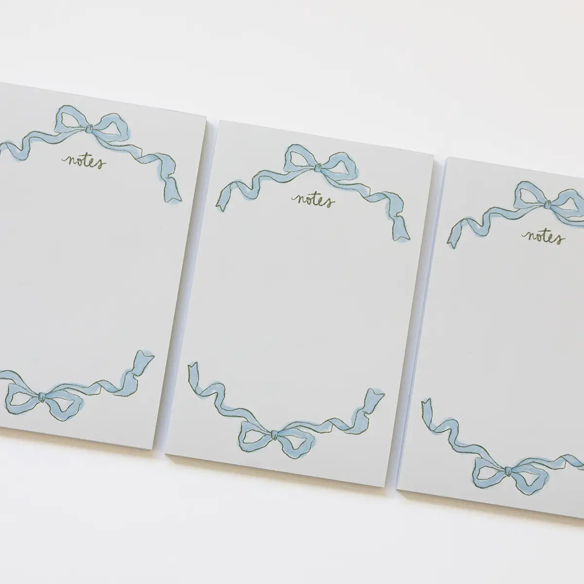 Blue Ribbon Bow Notepad