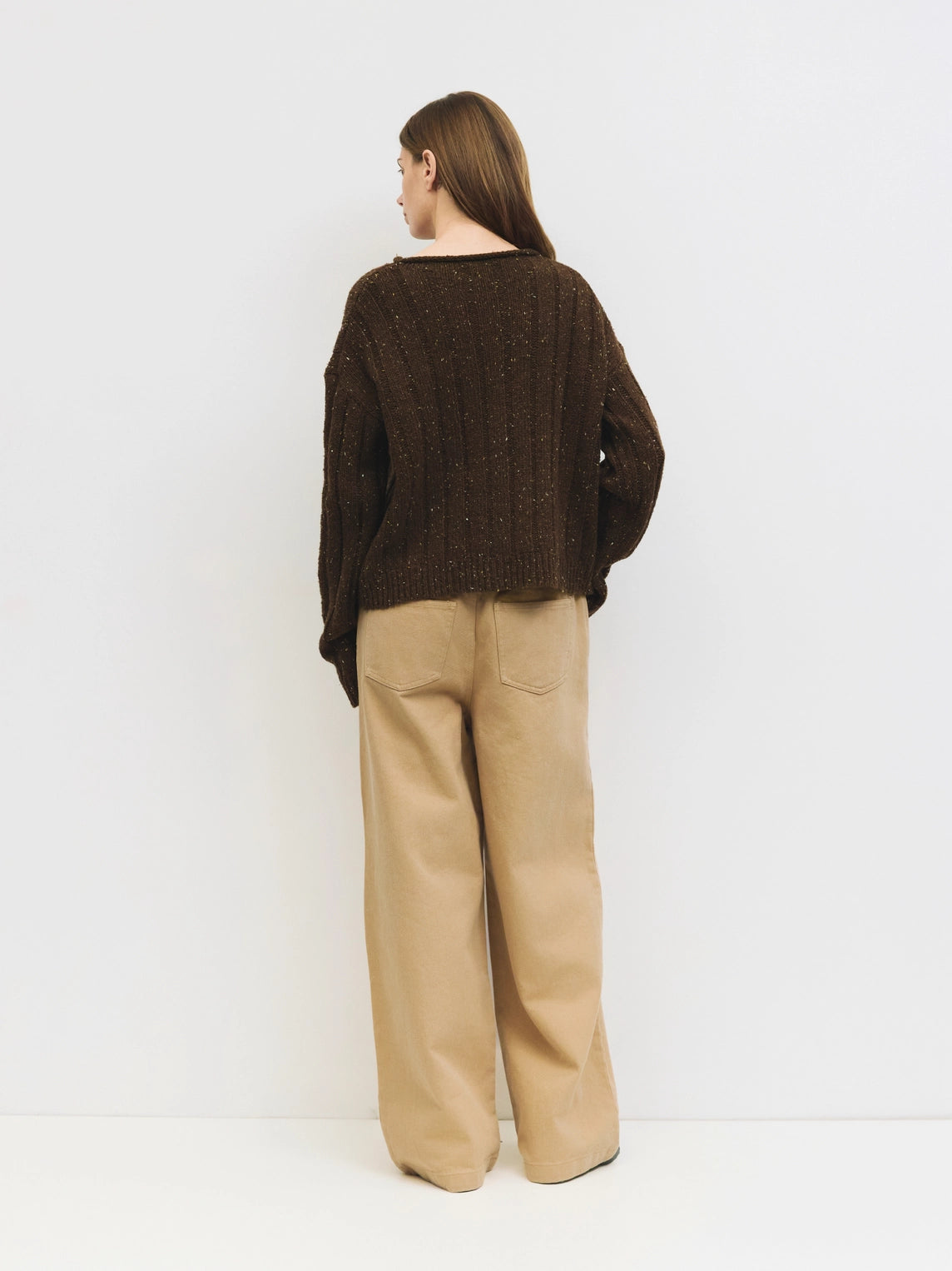The Theodora Cardigan | Chunky Ribbed Cardigan - Brown