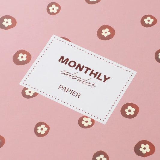 Monthly Desk Planner, Undated, Spiral - Sunlit Cross-Stitch