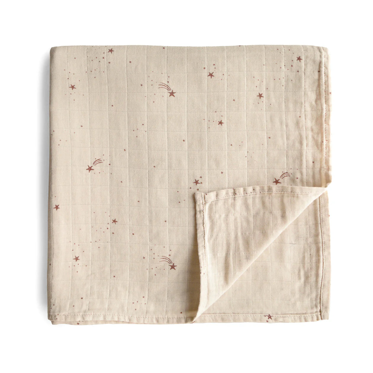 Organic Cotton Muslin Swaddle Blanket (Falling Stars)