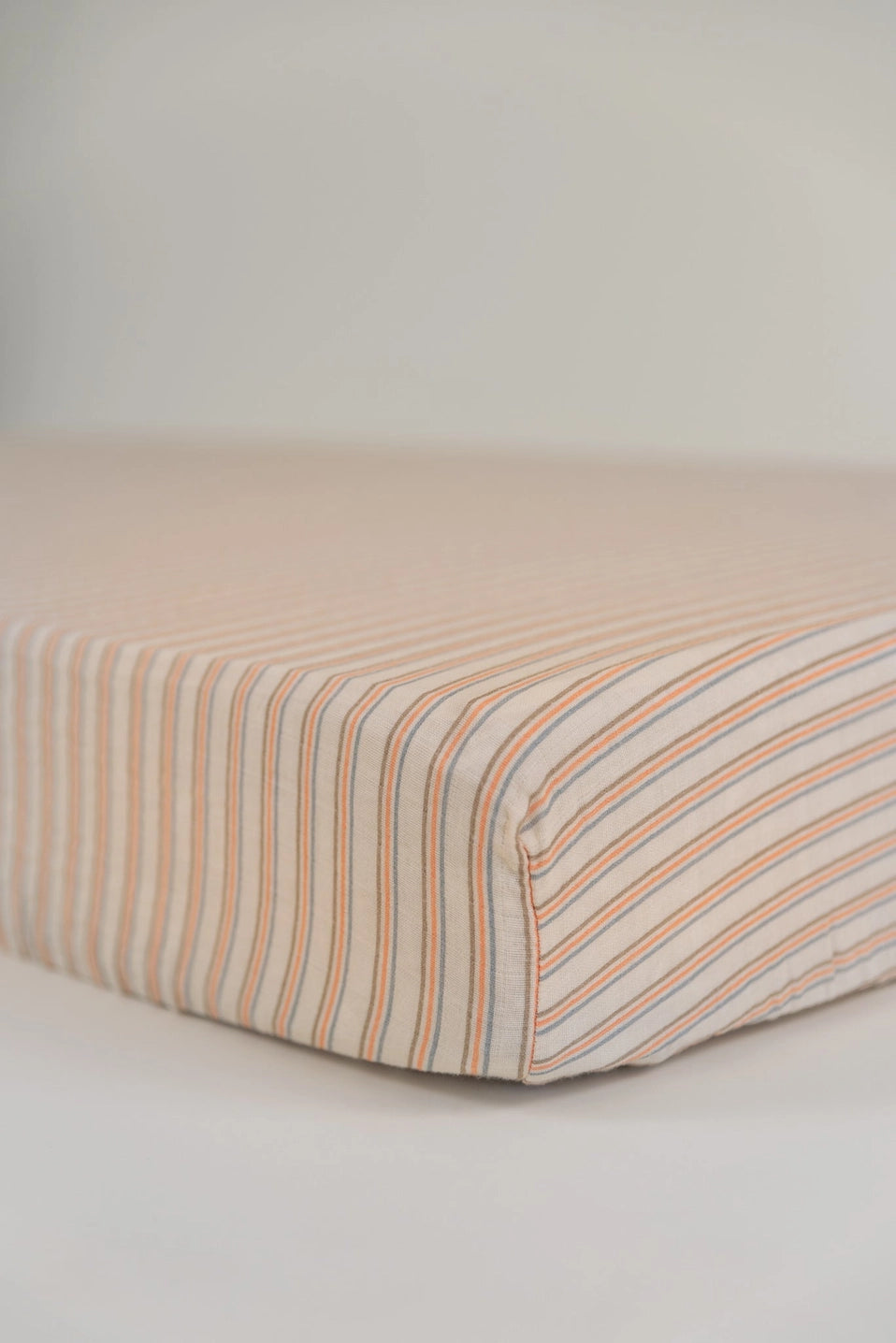 100% Cotton Muslin Retro Stripe | Crib Sheet