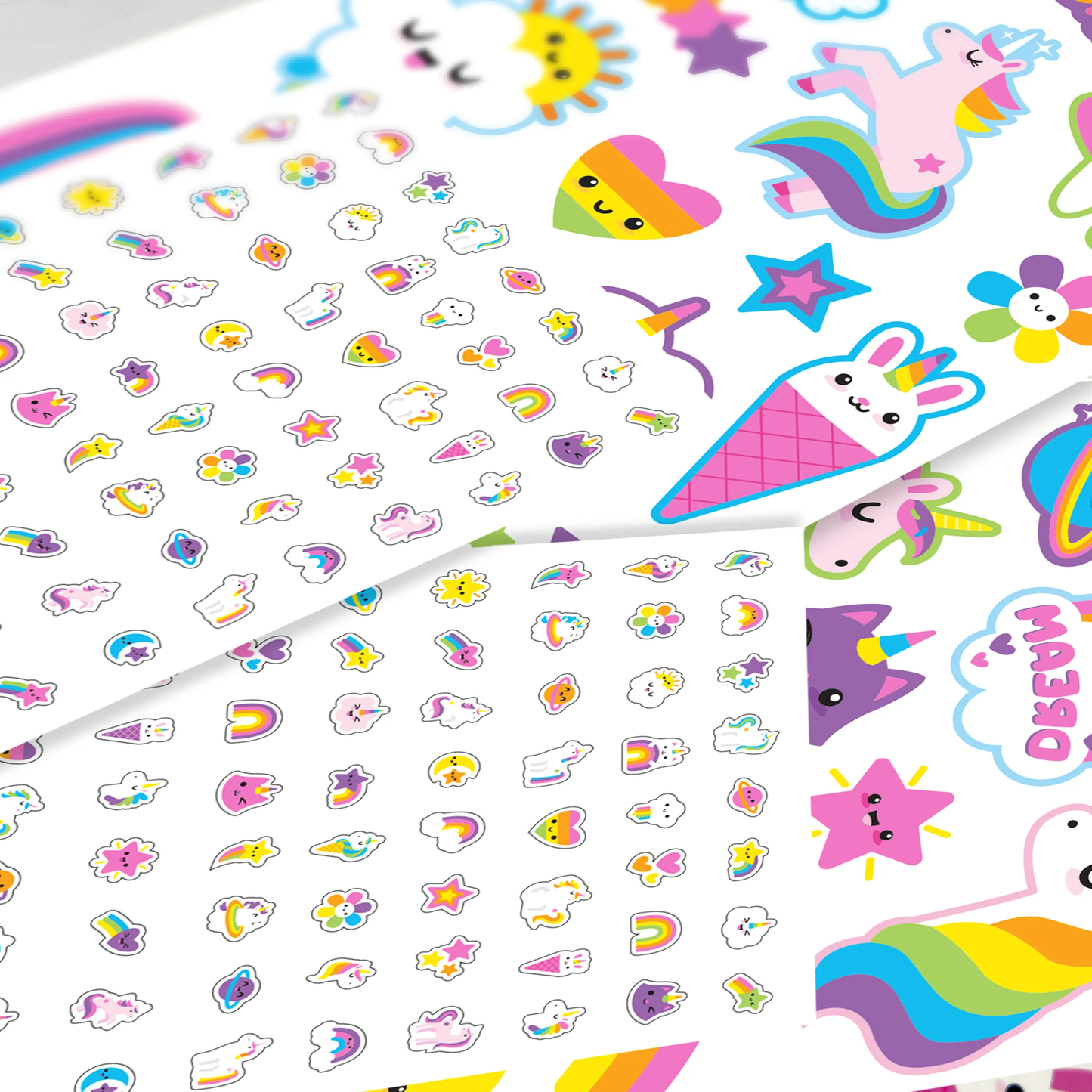 Tattoo Palooza: Temporary Tattoos & Nail Stickers - Unicorns & Rainbows m