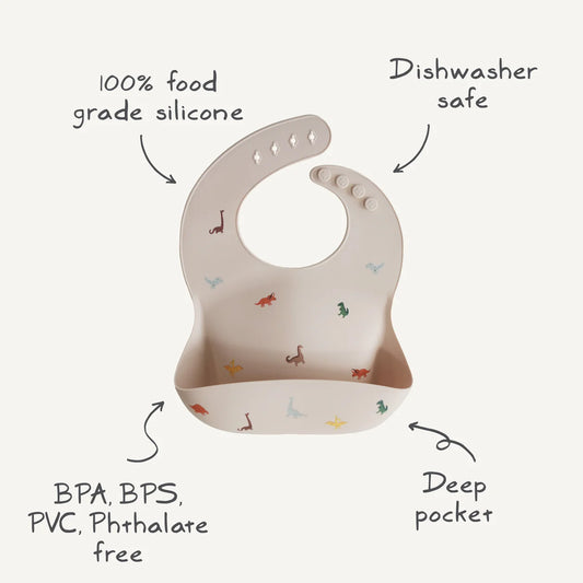 Silicone Baby Bib - Whales