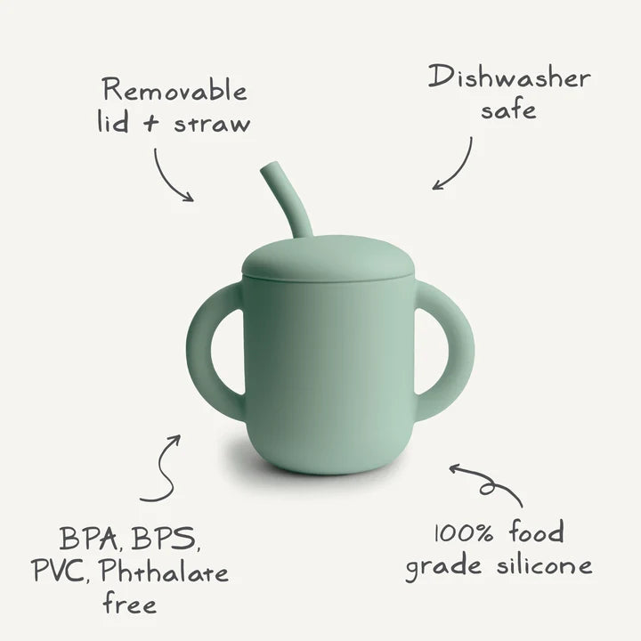 Silicone Training Cup + Straw - Planets