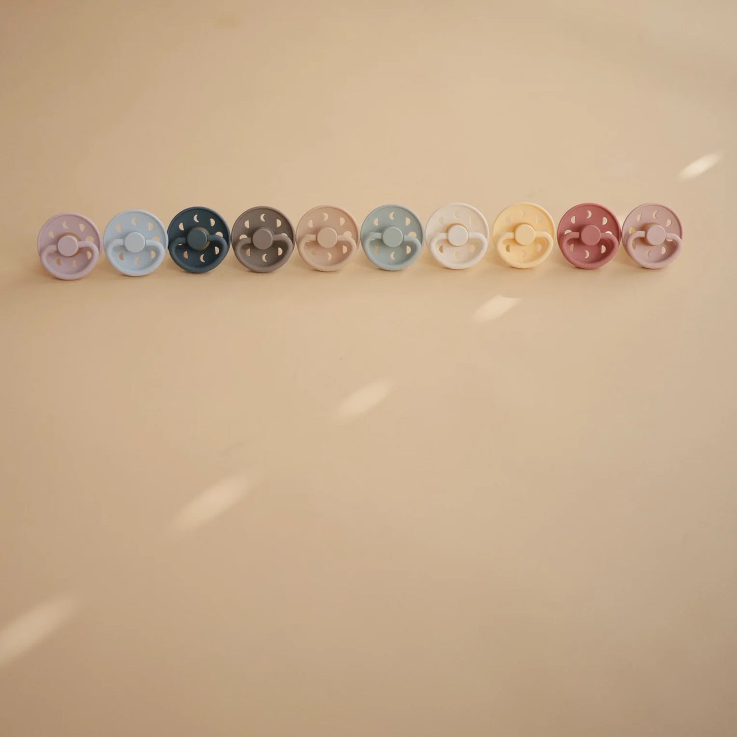 Frigg Moon Natural Rubber Baby Pacifier | 2-Pack | Sage/Portobello