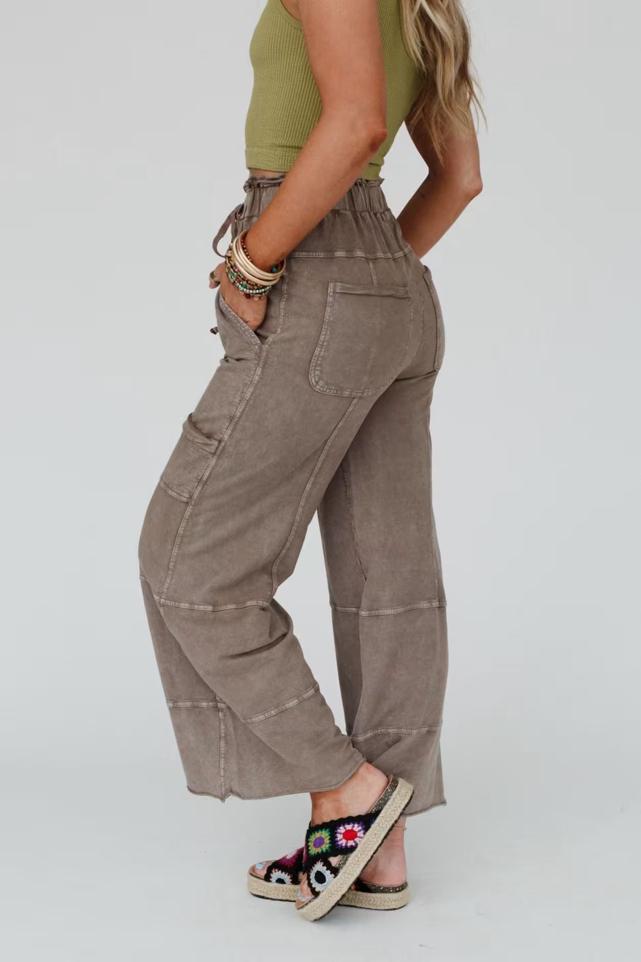 Lucky One Wide Leg Full Pant (Mocha)