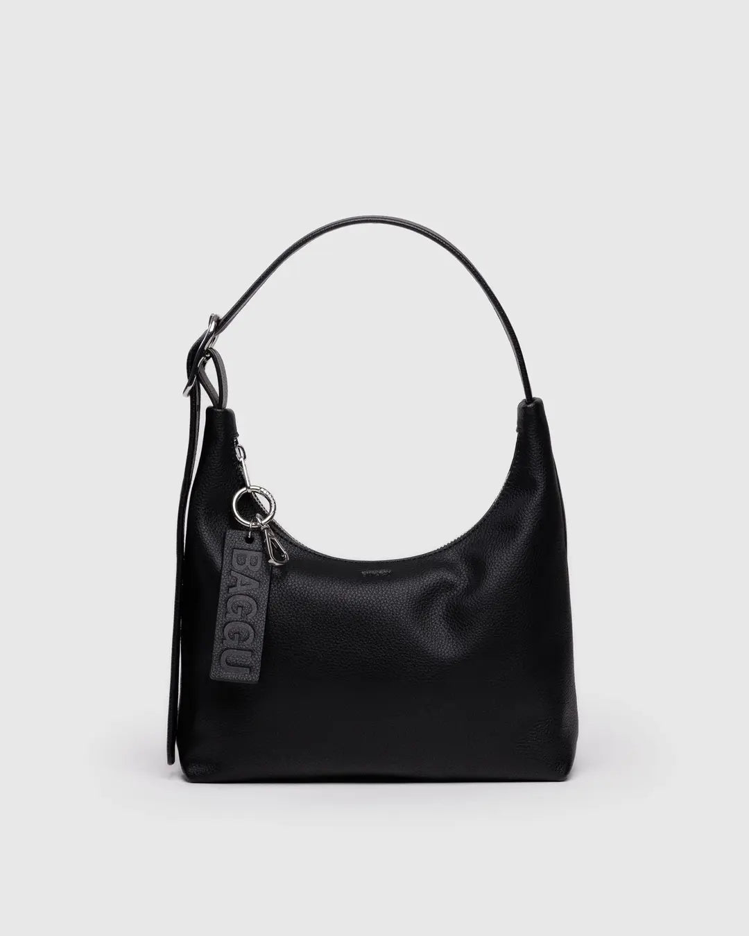 Mini Recycled Leather Shoulder Bag (Black)