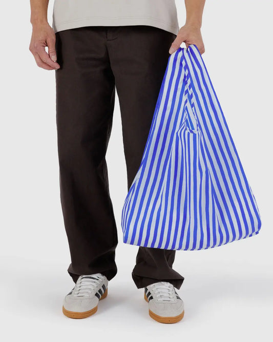 Standard Baggu Reusable Bag (Blue Painted Stripes)